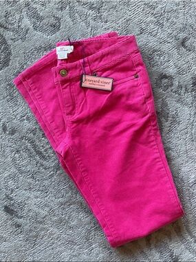 Vineyard Vines Pink Corduroy Straight-Leg Pants
